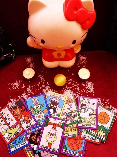 Hello Kitty tarot cards Divination Cards, Tarot Cards, Sanrio, Cute Bento Boxes, Rider Waite ...