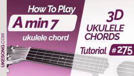 Am7 ukulele chord. Learn to play Amin7 chord on ukulele | Ukesong