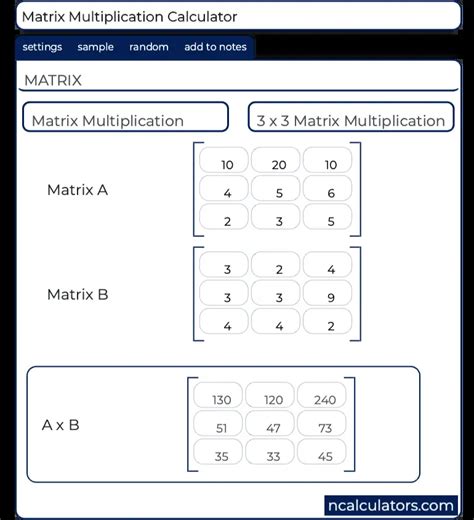 3x3 Matrix Multiplication Calculator