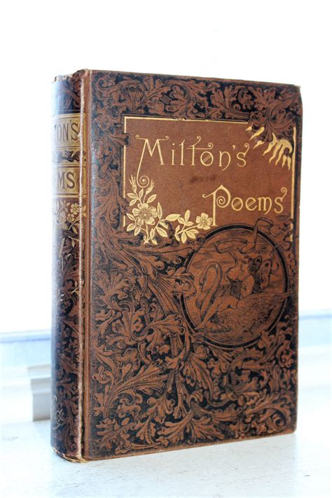 Milton's Poems Antique Poetry Book 1800s