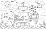 Whimsical Pirate Adventure Coloring Page For Kids Activities And Crafts  sketch template