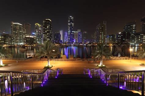 Dubai Marina at night | Stock image | Colourbox