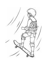 Skateboarding coloring Pages  Free Coloring sketch template