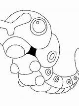 Pokemon Coloring Pages Caterpie sketch template