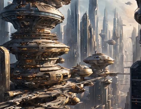 The city of Coruscant from Sta - SeaArt AI