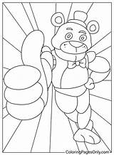 Withered Freddy Fnaf Coloring Page For Kids Free Five sketch template