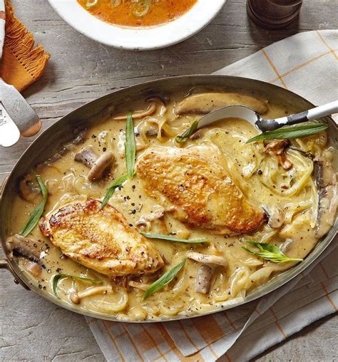 Dijon chicken with mushrooms recipe | delicious. magazine
