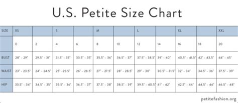 Petite Sizing & Size Chart | Petite Fashion