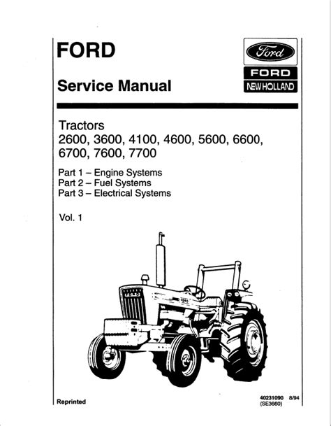 Ford 7600, 7610, 7700, 7710, 7810, 8210 Tractor Service Manual