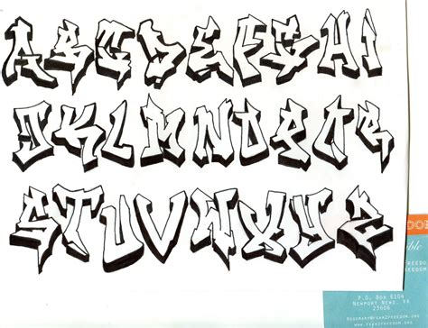 Graffiti Schriftarten Abc - kinderbilder.download | kinderbilder.download