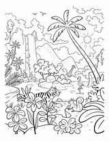 Jungle Coloring Pages For Kids sketch template