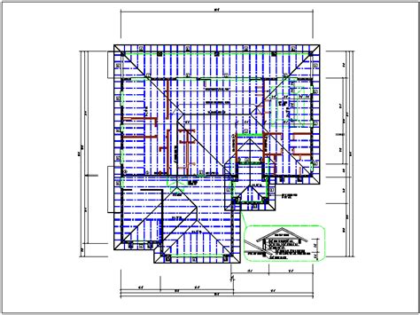 Roof plan design and plan layout view in detail dwg file - Cadbull