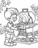 Barbecue Coloring Pages sketch template