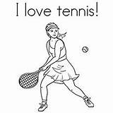 Tennis Sport Coloring Page For Kids Printable Free sketch template