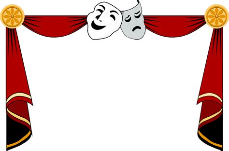 Curtains | Free Stock Photo | Illustration of a drama masks and curtains frame | # 3627 | Drama ...