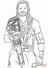 Seth Rollins Wwe Coloring Pages Sketch Page sketch template