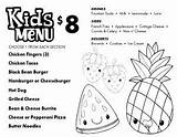 Fun Printable Kids Menu Templates sketch template