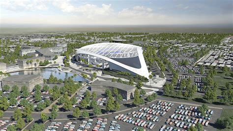 LOOK: Rams show off splashy model of new $2.6 billion stadium in Los ...