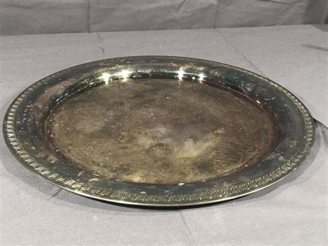 Vintage Silverplate Platter, Leonard Serving Platter, Round Silver Plate, Decorative Dinnerware ...