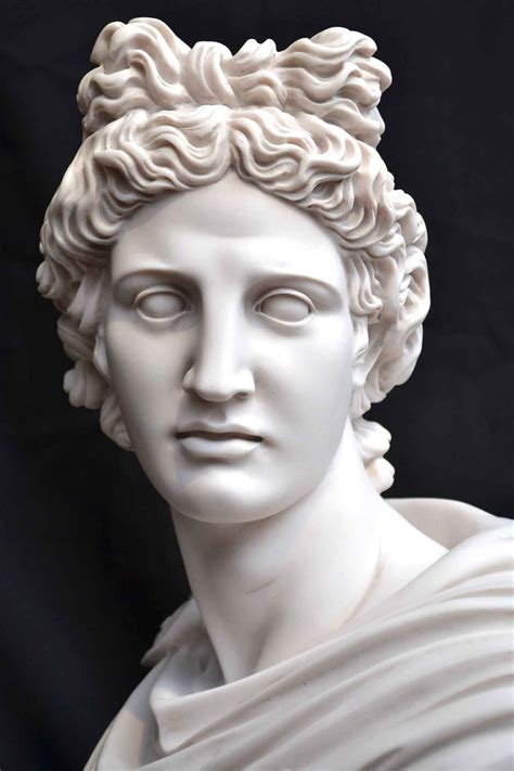 Stunning Marble Bust of Greek God Apollo