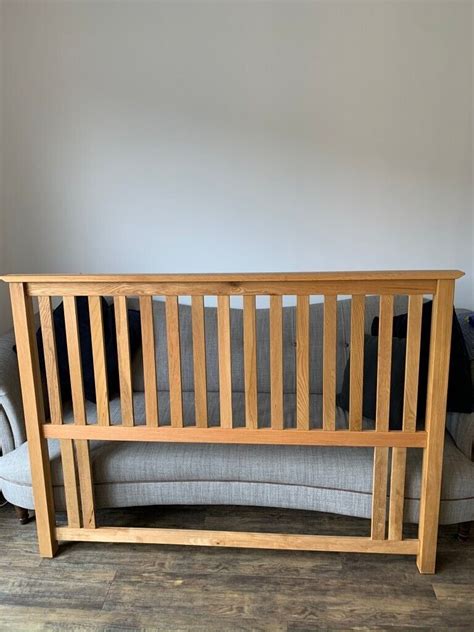 Solid Oak King size double bed headboard - excellent condition | in London | Gumtree