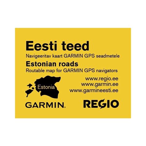 Kaart Regio Eesti teed Garminile @ iTs24.ee epood