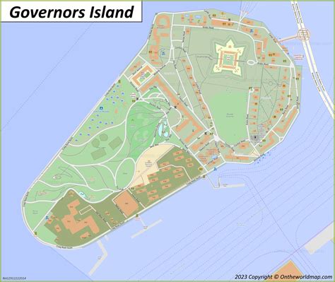 Governors Island Map - New York City - Ontheworldmap.com