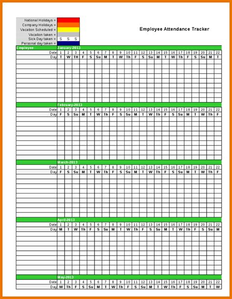 Printable Aa Attendance Sheet