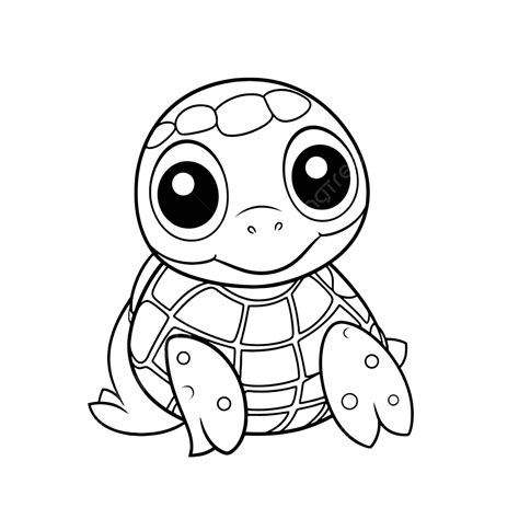 Little Animal Animals Coloring Page Turtle Coloring Pages Kids Outline Sketch Drawing Vector ...