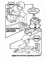 Free Printable Electrical Safety Coloring Page  sketch template