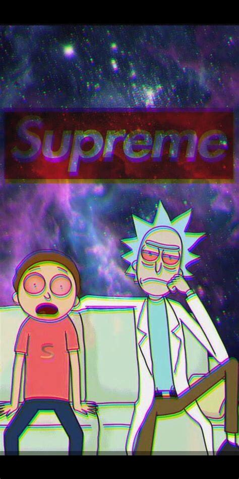 Rick and morty supreme, magenta, art, HD phone wallpaper | Peakpx