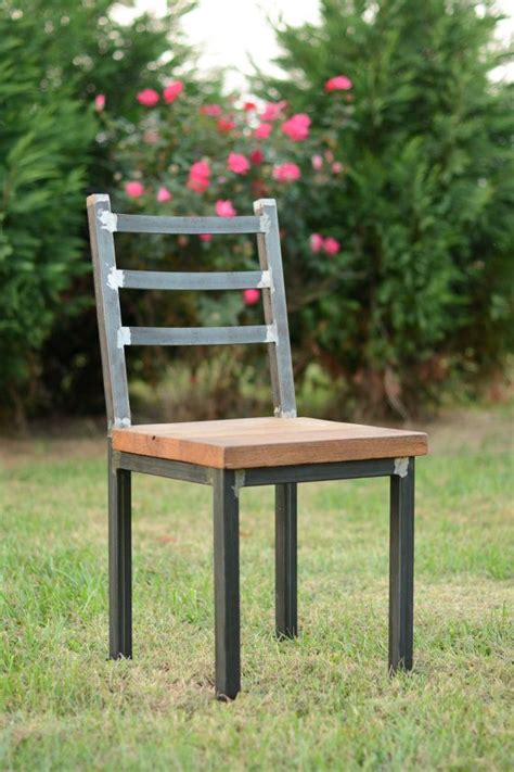 Wood and Steel Dining Chair - Reclaimed Lumber | Steel dining chair ...