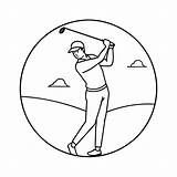 Premium Vector  Golfer coloring Pages For Book sketch template