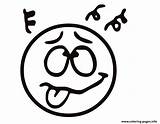 Emotion Funny Face2 Coloring Page Printable sketch template