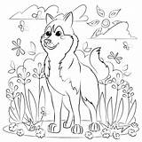 Adorable Husky Coloring Page  Free Printable Pages For Kids sketch template