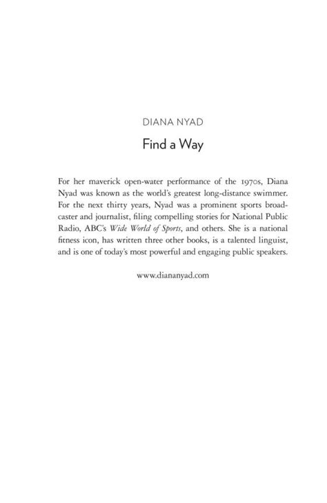 Find a Way by Diana Nyad: 9780804172912 | Brightly Shop