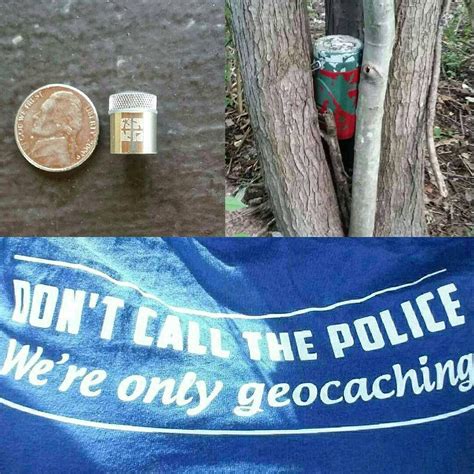 Don't call the police, we're only geocaching. (pic by bowmans_journey) #IBGCp Geocaching, Burlap ...