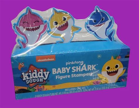 PINKFONG BABY SHARK Kiddy Dough Set w/ 3 Count Tubs & 3 Figure Stampers $11.01 - PicClick