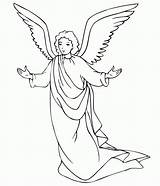 Male Guardian Angel Coloring Page  Home sketch template