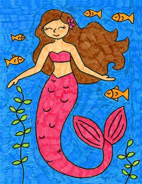 How To Draw A Mermaid Step By Step For Kids - How to draw a mermaid step by step, easy!