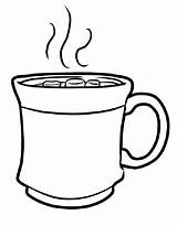 Hot Cocoa Mug Coloring Page Free Printable PDF sketch template