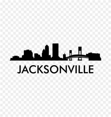 Jacksonville Skyline Black And White, HD Png Download - 2084x2084(#404046) - PngFind