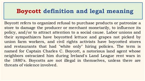 Boycott Meaning And Sentence at Sima Morrell blog