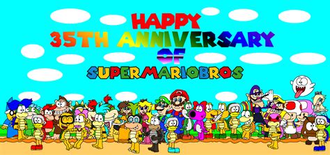 Happy 35th Anniversary Of Super Mario Bros! by macloud34100 on DeviantArt