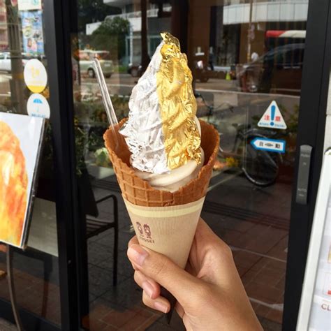 Silver and gold leaf ice cream. You can find this almost anywhere in ...