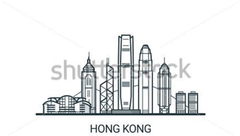 Hong Kong Skyline Drawing at PaintingValley.com | Explore collection of Hong Kong Skyline Drawing