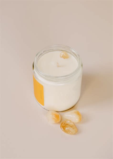 4oz Clear Crystal Candle - Citrine - Success – JaxKelly