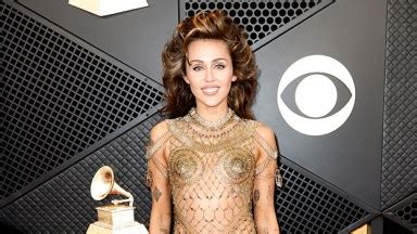 Miley Cyrus at Grammys 2024: Wows in Nearly Naked Dress – Hollywood Life