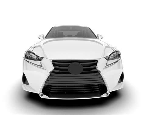 White city car isolated on transparent background. 3d rendering - illustration 29947142 PNG