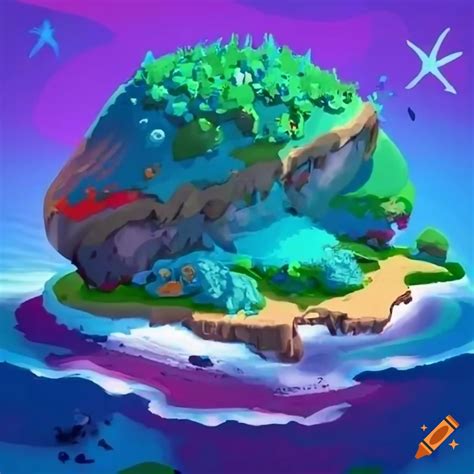 Whale island for discord server on Craiyon